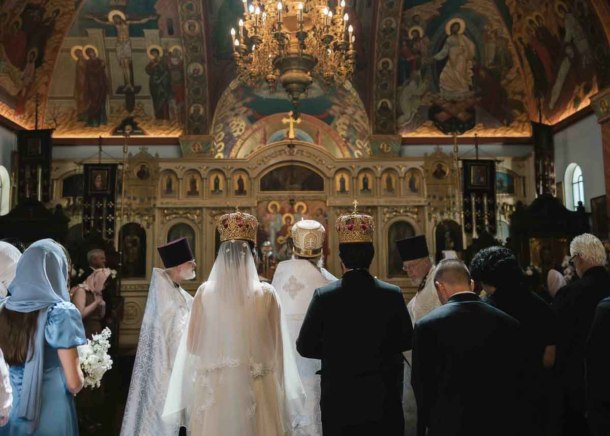 Marianna and Paul at their Russian Orthodox wedding